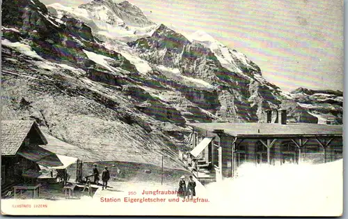 11076 - Schweiz - Jungfraubahn , Station Eigergletscher und Jungfrau - nicht gelaufen