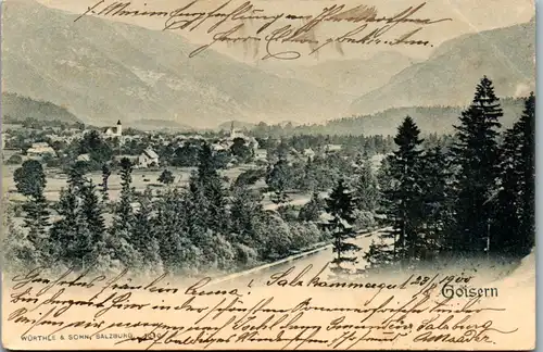11077 - Oberösterreich - Goisern , Panorama , Bad Goisern - gelaufen 1900