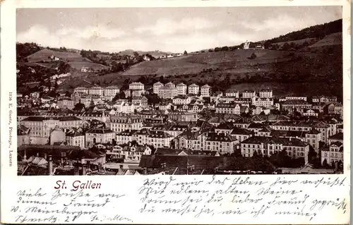 11092 - Schweiz - St. Gallen , Panorama - gelaufen 1903