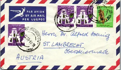 11110 - Südafrika - Brief , Johannesburg - St. Lambrecht , leer - gelaufen 1965