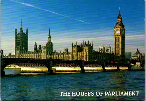 11150 - Großbritannien - London , House of Parliament and Westminster Bridge - nicht gelaufen