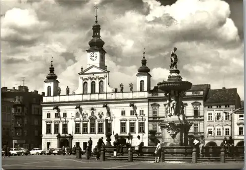 11166 - Tschechische Republik - Ceske Budejovice , Rathaus , Hotel de Ville , Samson - nicht gelaufen