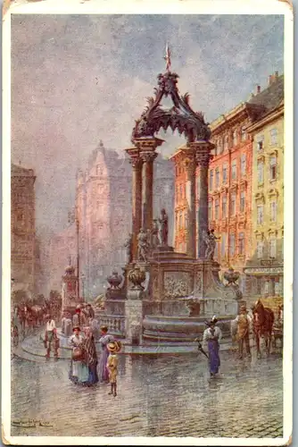 11182 - Künstlerkarte - Wien , Hoher Markt , signiert Ludwig Hans Fischer - nicht gelaufen