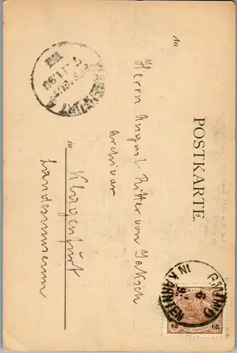 11194 - Künstlerkarte - Nibelungenring , Prof. M. Echter - gelaufen 1890