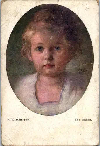 11200 - Künstlerkarte - Mein Liebling , signiert Robert Scheffer - gelaufen 1921