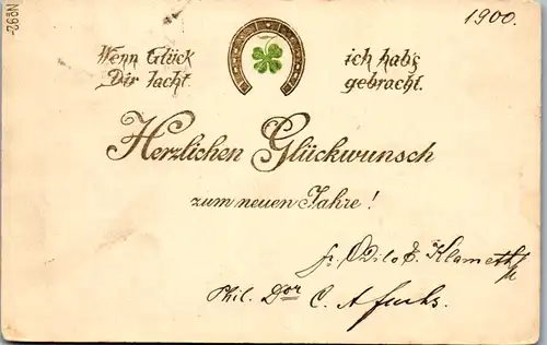 11255 -  - Herzlichen Glückwunsch zum neuen Jahre - gelaufen 1899