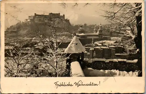 10133 - Salzburg - Fröhliche Weihnachten - gelaufen 1935
