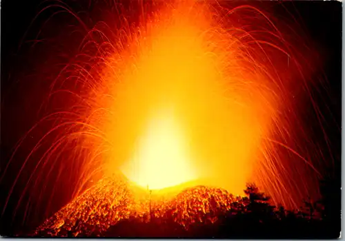 10148 - Italien - Etna , Eruzione 1978 , Il cratere in eruzione - nicht gelaufen 1978