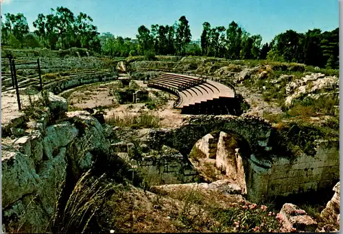 10152 - Italien - Siracusa , Anfiteatro Romano III sec. D. C. , Amphitheater - nicht gelaufen