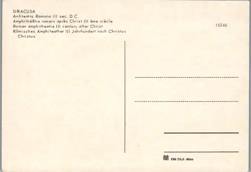 10152 - Italien - Siracusa , Anfiteatro Romano III sec. D. C. , Amphitheater - nicht gelaufen