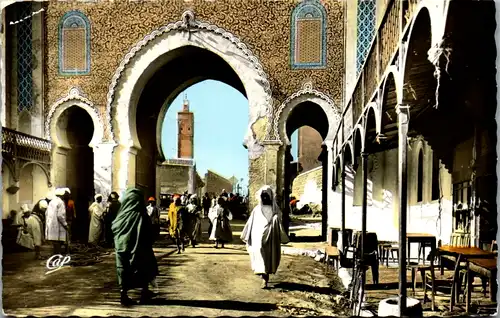 10154 - Marokko - Fes , Fez , Cote Nord , Porte de Bou Jeloud - gelaufen 1963