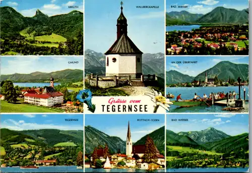 10155 - Deutschland - Tegernsee , Gmund , Kreuth , Rottach Egern , Mehrbildkarte - gelaufen