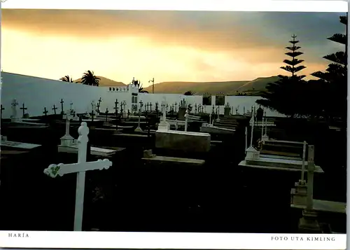 10157 - Spanien - Lanzarote , Haria , Friedhof - nicht gelaufen
