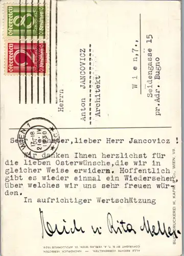 10171 - Künstlerkarte - Professor Erich Meller , Nach einer Originalzeichnung von Arthur Stadler , signiert - gelaufen 1930