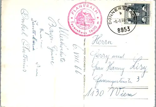 10180 - Steiermark - Planneralm , Planenersee - gelaufen 1966