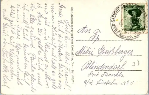 10188 - Steiermark - Bad Gleichenberg , Heilbad , Mehrbildkarte - gelaufen 1954