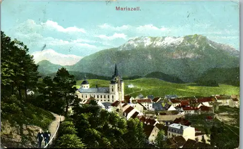 10206 - Steiermark - Mariazell , Panorama - gelaufen 1912