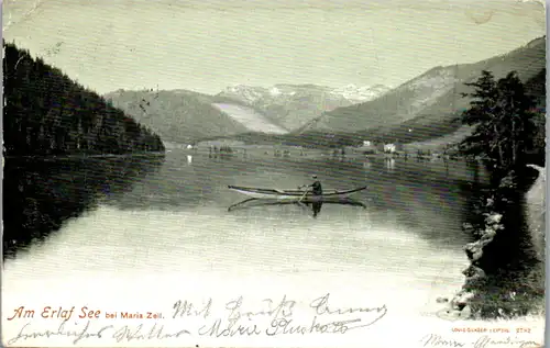 10211 - Steiermark - Erlaf See , Erlaufsee , Erlafsee , Ruderboot , Boot - gelaufen 1904