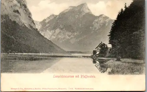 10222 - Steiermark - Eisenerz , Leopoldsteinersee mit Pfaffenstein - nicht gelaufen