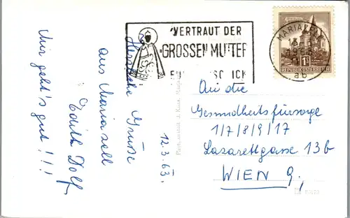 10227 - Steiermark - Mariazell , Bürgeralpe , Hochschwabaussicht , Winterlandschaft - gelaufen 1963