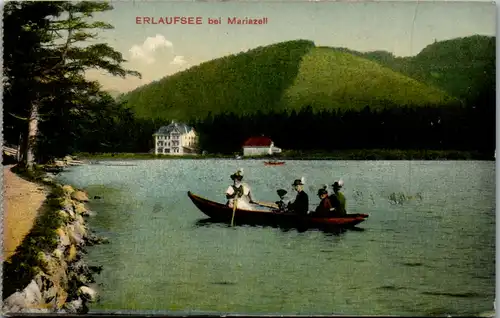 10230 - Steiermark - Mariazell , Erlaufsee , Ruderboot , Boot , Hotel Herrenhaus - nicht gelaufen 1912