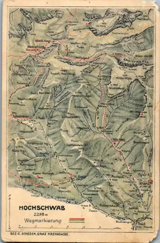 10233 - Steiermark - Hochschwab , Landkarte , Wanderkarte - nicht gelaufen