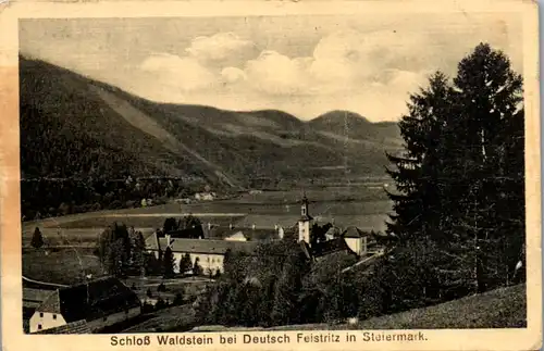 10251 - Steiermark - Deutsch Feistritz , Schloß Waldstein - gelaufen 1928