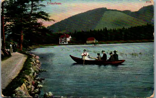 10258 - Steiermark - Mariazell , Erlaufsee , Ruderboot , Boot , Hotel Herrenhaus - gelaufen