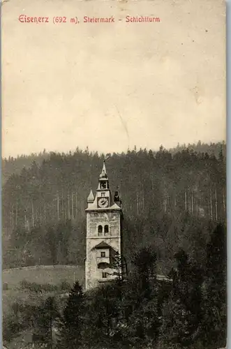 10262 - Steiermark - Eisenerz , Schichtturm - nicht gelaufen 1908