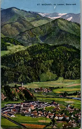 10263 - Steiermark - St. Michael ob Leoben , Panorama - gelaufen 1918/19