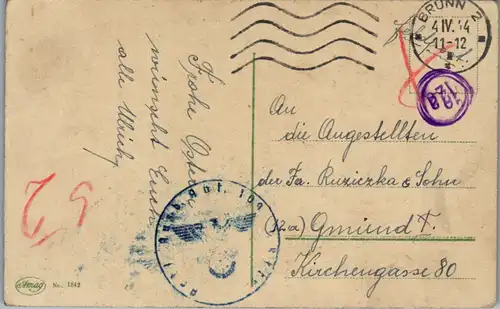 10282 -  - Herzliche Ostergrüße , Feldpost - gelaufen 1944