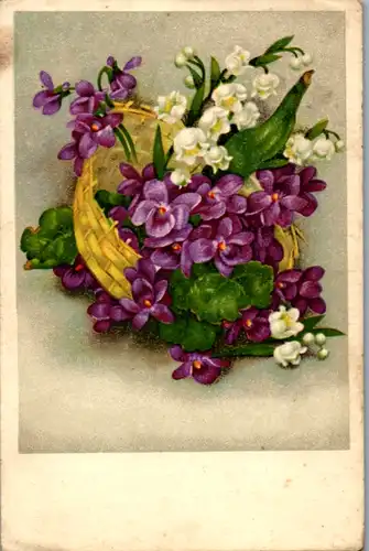 10289 -  - Motiv , Blumen - gelaufen 1950