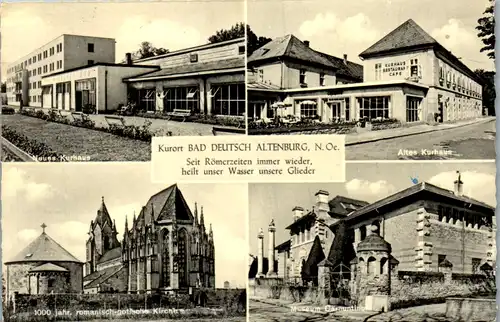 10295 - Niederösterreich - Bad Deutsch Altenburg , Kurhaus , Museum Carnuntinum , Kirche - gelaufen 1962