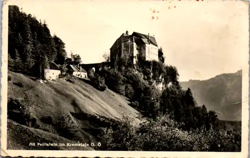 10300 - Oberösterreich - Alt Pernstein im Kremstale , Kremstal - gelaufen 1955