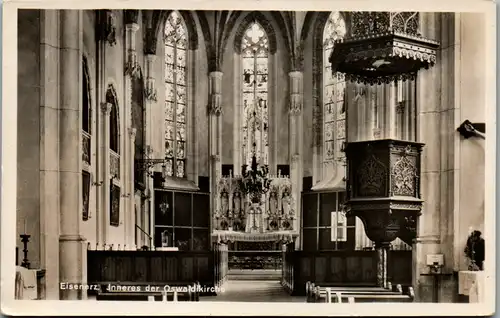 10308 - Steiermark - Eisenerz , Inneres der Oswaldkirche - nicht gelaufen 1929