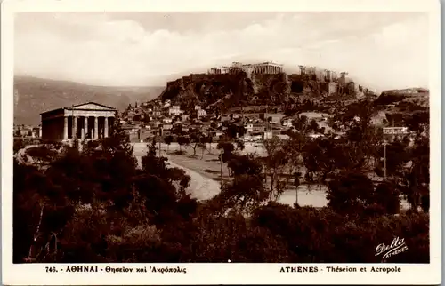 10330 - Griechenland - Athen , Theseion et Acropole - nicht gelaufen