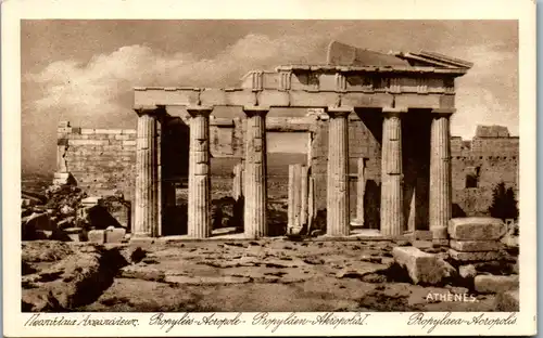 10333 - Griechenland - Athen , Propyläen Acropolis , Akropolis - nicht gelaufen