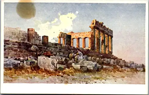 10349 - Künstlerkarte - Athen , Parthenon , derniers rayons - nicht gelaufen