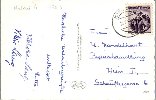 10354 - Steiermark - Mariazell , Erlaufsee mit Mariazell  - gelaufen 1954