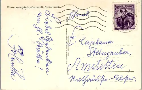 10371 - Steiermark - Mariazell , Wintersportplatz - gelaufen 1958