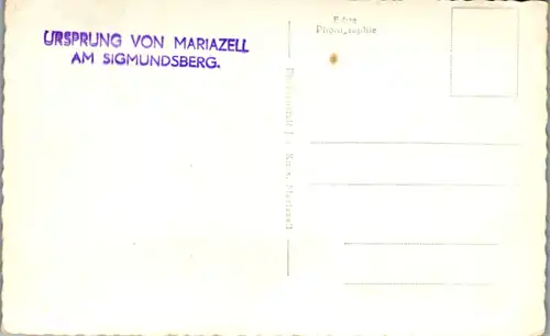 10392 - Steiermark - Mariazell , Sigmundsberg , Ursprung von Mariazell - nicht gelaufen