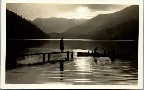 10407 - Steiermark - Erlaufsee bei Mariazell , Ruderboot , Johann Strohmüller Galanteriewaren Stempel - gelaufen 1932