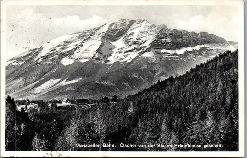 10409 - Niederösterreich  - Mariazeller Bahn , Ötscher von der Station Erlaufklause gesehen - gelaufen 1931