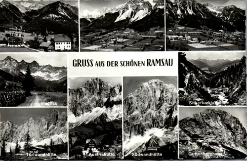 10410 - Steiermark - Ramsau , Türlwandhütte , Hachau , Silberkarklamm , Südwandhütte , Guttenberghaus , Mehrbildkarte - gelaufen