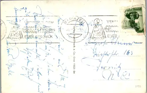 10434 - Steiermark - Mariazell und Rasing mit Bürgeralpe - gelaufen 1954