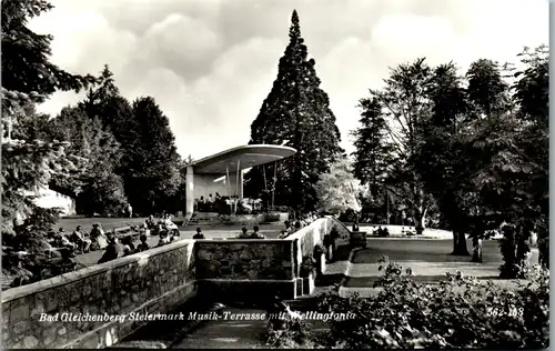 10438 - Steiermark - Bad Gleichenberg , Musik Terrasse mit Wellingtonia - gelaufen 1963