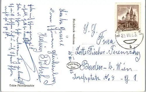 10438 - Steiermark - Bad Gleichenberg , Musik Terrasse mit Wellingtonia - gelaufen 1963