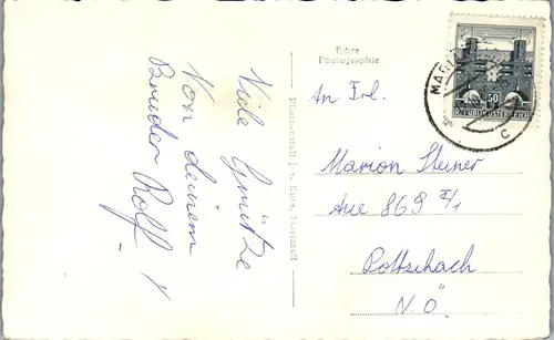 10441 - Steiermark - Mariazell , Hauptplatz , seltene Ansicht - gelaufen 1965