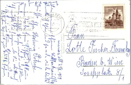 10448 - Steiermark - Mariazell , Walster , Bürgeralpe , Erlaufsee , Sigmundsberg , Hochschwab , Mehrbildkarte - gelaufen 1959