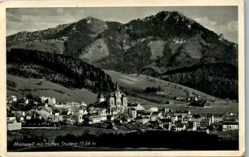 10451 - Steiermark - Mariazell mit Hohen Student - gelaufen 1957